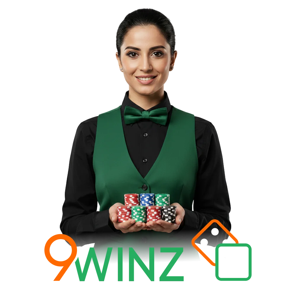 9Winz casino main screen with games and bonus