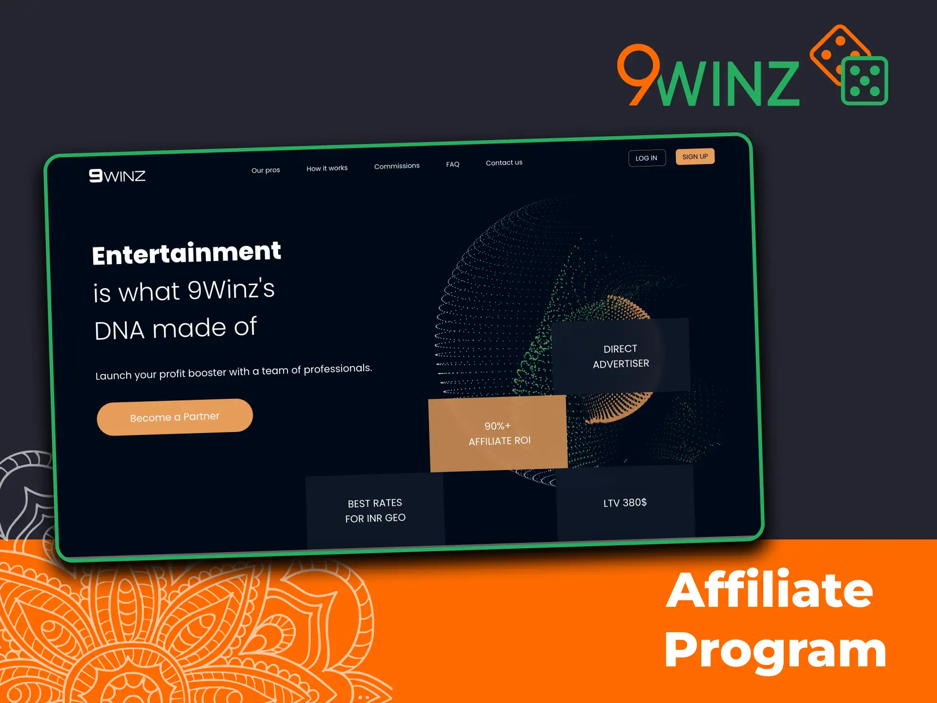 9Winz affiliate program with high commission rates