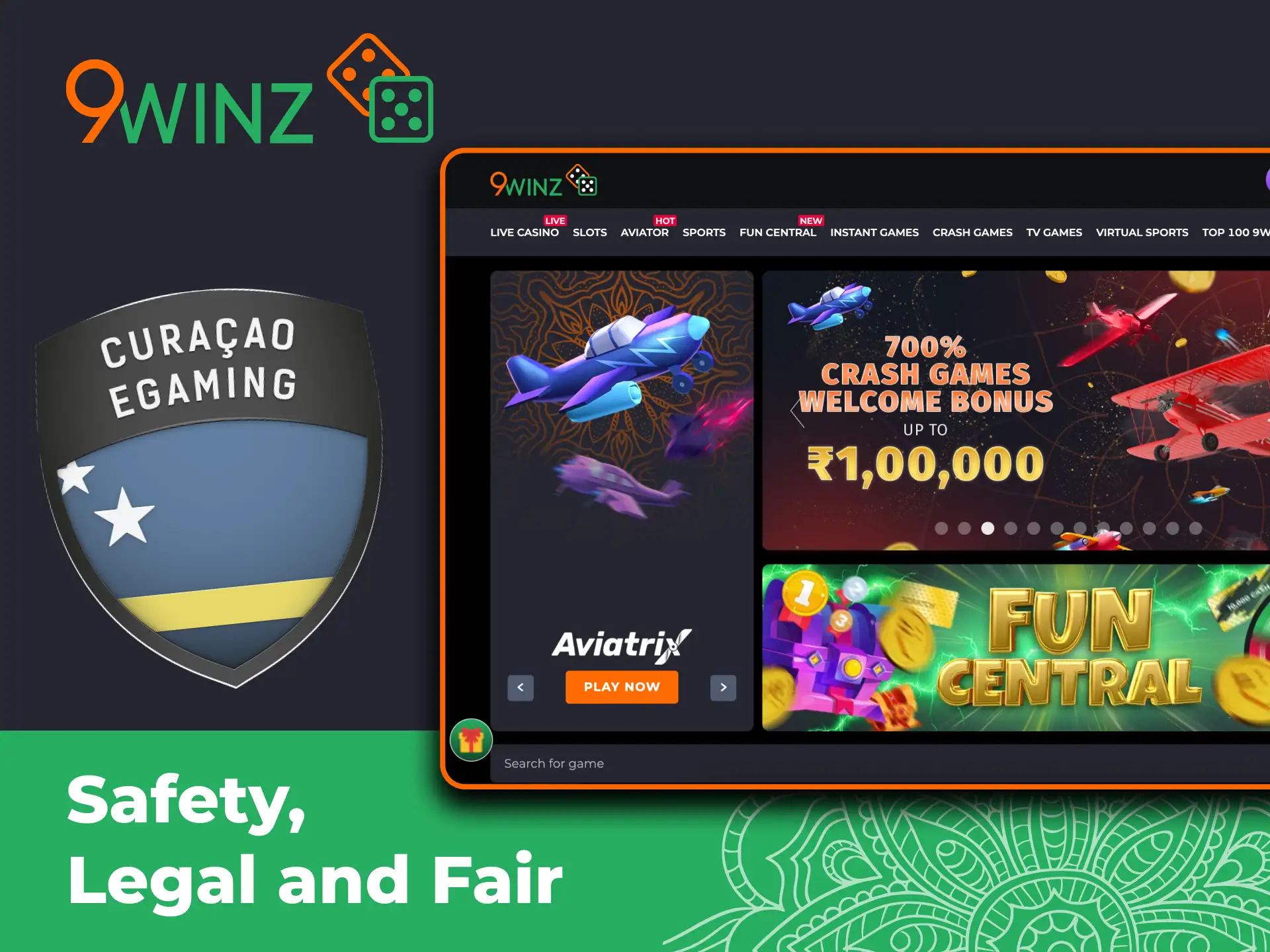 9Winz safety and legal compliance