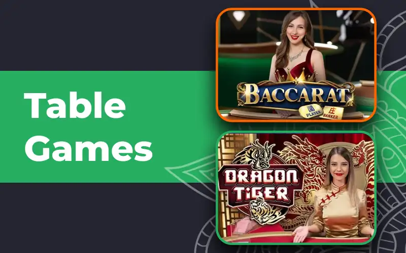Table games at 9Winz casino